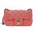 Borsa a catena CHANEL Mini Matelasse 14 Valentine in pelle di agnello rosa CC Auth 196341SAM D'oro - vista 13
