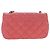 Borsa a catena CHANEL Mini Matelasse 14 Valentine in pelle di agnello rosa CC Auth 196341SAM D'oro - vista 3