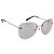 CHANEL Randlose Sonnenbrille Metal Gray Silver CC Auth am12308M Braun Silber