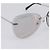 CHANEL Randlose Sonnenbrille Metal Gray Silver CC Auth am12308M Braun Silber - Ansicht 7