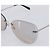CHANEL Randlose Sonnenbrille Metal Gray Silver CC Auth am12308M Braun Silber - Ansicht 8