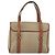 Céline Borsa a mano CELINE Macadam Canvas PVC Beige Gold Auth 197166 D'oro - vista 2