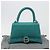 Borsa BALENCIAGA Hour Glass Small in pelle 2way Verde Argento 593546 Auth 196703M - vista 12