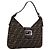 Borsa a tracolla FENDI Zucca Canvas Mamma Baguette Marrone Nero Auth 198708V