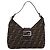 Borsa a tracolla FENDI Zucca Canvas Mamma Baguette Marrone Nero Auth 198708V - vista 13