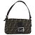 Borsa a tracolla FENDI Zucca Canvas Mamma Baguette Marrone Nero Auth am12413V