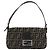 Borsa a tracolla FENDI Zucca Canvas Mamma Baguette Marrone Nero Auth am12413V - vista 13