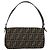 Borsa a tracolla FENDI Zucca Canvas Mamma Baguette Marrone Nero Auth am12413V - vista 2