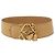Cinturón LOEWE de cuero 32.3'' Beige Oro Auth 196560 Dorado