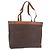 Céline Borsa Tote CELINE Macadam Canvas PVC Pelle Marrone Oro Auth ka5802 D'oro