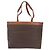 Céline Borsa Tote CELINE Macadam Canvas PVC Pelle Marrone Oro Auth ka5802 D'oro - vista 13