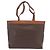 Céline Borsa Tote CELINE Macadam Canvas PVC Pelle Marrone Oro Auth ka5802 D'oro - vista 2