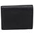 Portafoglio compatto Christian Dior in pelle nera e oro Auth 198767A Nero D'oro - vista 2