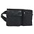 Riñonera GUCCI GG Canvas Negra Plata 28566 Auth 194295 Negro