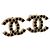 Orecchini CHANEL metallo Gold Tone CC Auth 198849V