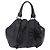 Borsa PRADA in pelle nera argento Auth 198268V Nero