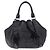 Borsa PRADA in pelle nera argento Auth 198268V Nero - vista 2