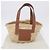 Borsa a mano LOEWE Basket Bag in Raphia Beige Silver Auth BA15075A Argento - vista 12