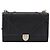 Borsa a tracolla con catena Christian Dior Diorama in pelle nera e oro Auth 198661A Nero - vista 13