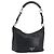 Borsa a mano PRADA in pelle nera argento Auth 197326V Nero