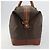 Céline Borsa Boston CELINE Macadam Canvas PVC Pelle Marrone Oro Auth 192543 D'oro - vista 3