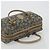 SAINT LAURENT Mini Boston Bag PVC Canvas Gray Gold Auth am12267A Marrone D'oro - vista 6