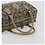SAINT LAURENT Mini Boston Bag PVC Canvas Gray Gold Auth am12267A Marrone D'oro - vista 7