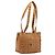 Borsa Tote MCM Vicetos Logogram PVC Pelle Brown Gold Auth 198311 Marrone D'oro