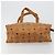 Borsa Tote MCM Vicetos Logogram PVC Pelle Brown Gold Auth 198311 Marrone D'oro - vista 5