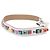 Tracolla FENDI Strap You in pelle Bianco Argento Auth 198780M - vista 5