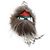 FENDI Monster Charm Fell Brown Silver Auth 196714M Braun Silber - Ansicht 13