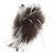 FENDI Monster Charm Fell Brown Silver Auth 196714M Braun Silber - Ansicht 8