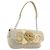 Borsa a catena CHANEL No. 5 Camellia COCO Mark in tela beige e argento CC Auth ka5765A