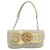 Borsa a catena CHANEL No. 5 Camellia COCO Mark in tela beige e argento CC Auth ka5765A - vista 13