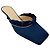 Mules in raso blu navy con cristalli Wandler