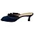 Mules in raso blu navy con cristalli Wandler - vista 3