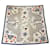 Hermès Hermes Natural / Blue / Orange Les Leopards Large Cashmere and Silk Scarf Multicolore