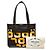 Tote Prada in tela stampata e pelle marrone - vista 7