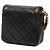 Borsa a tracolla Chanel Micro in pelle d'agnello matelassé nera con patta singola Nero - vista 2