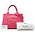 Borsa Tote Satchel Prada Small Canvas Canapa Logo Rosa - vista 7