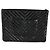 Gabrielle Chanel Black Crinkled Patent Calfskin Chevron Medium O Case Nero - vista 2