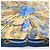 Hermès Carré 90 "Soleil de Soie" Seidentuch in Navy Blue Marineblau - Ansicht 7
