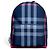 Burberry Check Canvas and Leather Backpack Red Grey Dark blue - view 5