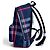 Burberry Check Canvas and Leather Backpack Red Grey Dark blue - view 7