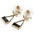 Chanel Coco Mark Handbag Motif Earrings Black Golden - view 2