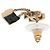 Chanel Coco Mark Handbag Motif Earrings Black Golden - view 3