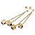 Louis Vuitton Monogram Boucle d'Oreilles Pendan Gamble Earrings D'oro - vista 2