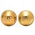 Chanel Coco Mark Vintage Clip-Ohrringe Golden