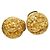 Orecchini a clip rotondi vintage Chanel Coco Mark D'oro