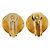 Orecchini a clip rotondi vintage Chanel Coco Mark D'oro - vista 3